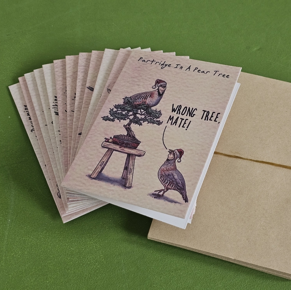 Twelve Days Of Christmas Christmas Cards, Humorous Christmas Cards